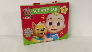 CoComelon ABC & 123 Activity Case Gift Set with 4 Colouring & Educational Books & 700 Stickers for Kids