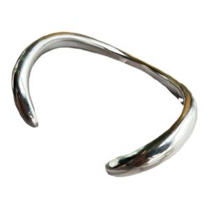SRRMHYN Fashionable Solid Arc Line Versatile Silver Jewelry Creative Cultural Design Bracelet Alloy Material