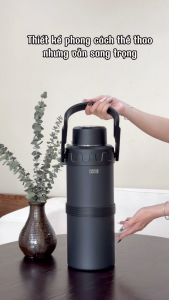 Bình giữ nhiệt Lebenlang LBL3025 phích giữ nhiệt 6L inox 316 có lõi lọc inox quai cầm tiện lợi