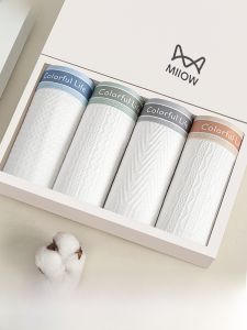 Miiow | Pure Cotton Antibacterial Breathable Boxer Shorts For Teenage Boys High Waist Development Period Large Size Underwear