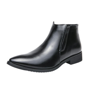 NUDANLAI | Mens Boots Winter Chelsea Lace-up Zipper
