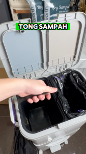 𝗨𝗥𝗕𝗔𝗡𝗛𝗢𝗠𝗘𝗦 42L/38L/32L/29L Large Capacity Dustbin with Wheels | Moveable Garbage Bin | Tong Sampah Dapur Besar | Indoor Outdoor Rubbish Trash Recycle Bin | Heavy Duty Kitchen Waste Container | Tong Sampah Plastik untuk Rumah & Pejabat