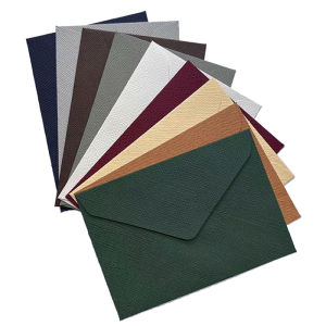 หนา 120 แกรมสีบริสุทธิ์ ผ้าลินิน ผ้าซองจดหมายย้อนยุคสร้างสรรค์ระดับไฮเอนด์สไตล์ตะวันตกสีแดง < Ne2> สีน้ําตาลเครื่องเขียนธุรกิจ