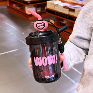 Portable Tritan Automatic Stirring Cup Drinking Water Cup Outdoor Straw Cup Childrens Student School Specialty Water Bottle