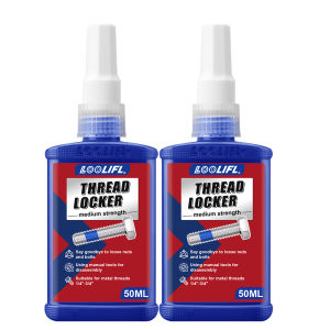 LOOLIFL Blue Liquid Thread Locker Medium Strength 10-50ML Removable Screw Locking Anti Rust Shockproof Bolt Nut Fastener Sealant