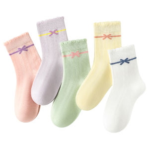 Tất trẻ em MiiOW vải cotton và lưới thoáng khí dài đến bắp chân - mùa hè