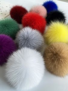 Large Size Fox Fur Ball DIY Handmade Materials Jewelry Clothing Shoes Bag Fur Accessories Cap Shoe Decorations Genuine Fox
