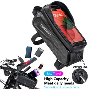 Tas Sepeda Handphone Smartphone Ponsel HP Kapasitas Besar Dengan Lubang Earphone Hole Anti Air dan Bahan EV Tebal