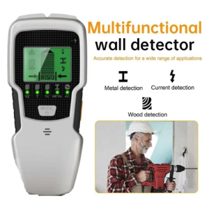 Alat Detektor Kabel Logam Kayu 5 in 1 Wall Scanner Alarm LCD Backlit