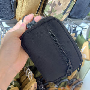 Document Package Canvas Small Zip Wallet Card Holder Key Case Coin Purse Small Saddle Bag Abrasion Resistant Outdoor Sports Receiving Bag