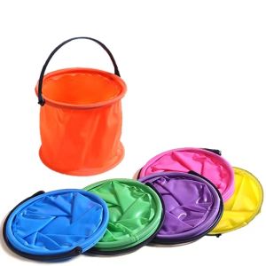 Beach Sand Bucket Toy 2Pcs Collapsible Bucket Gardening Tool Outdoor Pool Play Tool Kids Summer Water Fun Toy Birthday Gift