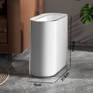 Thùng Rác Nhà Tắm Hình Quả Bóng Có Nắp Đậy Kiểu Dáng Đơn Giản Dung Tích 10L Dùng Cho Gia Đình Chống Ép Không Biến Dạng