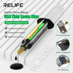 RELIFE RL-035E 10CC Chip Adhesive With Push Strong Durability High-strength Bonding Mobile Phone Repair BGA Chip Seam Glue