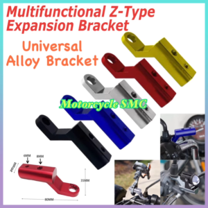 Motorcycle Mirror Rearview Multifunctional Z-type Functional Expansion Alloy Bracket Universal