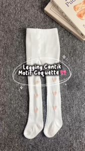 ByKiddos - Legging Stocking Anak-Anak Perempuan Rajut Tebal / Celana Dance Anak Perempuan Motif Pita