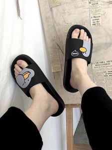 Internet-Famous Slippers Mens and Womens Autumn Home Cute Outdoor Non Slip Cartoon Korean Two-Way Student Shoes Shower Slippers