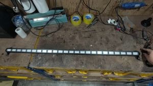 45" 12V -24V LED RGB WARNING LIGHT WITH SHIELD WARNING LAMP