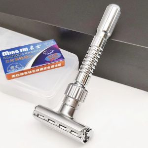 Adjustable Safety Razor Mens Folding Shaving Double Edge Classic Safety Razor Stainless Steel Shaving Blades Barber Shaving Tool