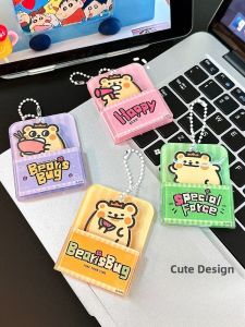 Cute Cartoon Keychain Couple Creative Gift Bag Hanging Decoration Acrylic Material New 2025 Model Key Ring Accessory