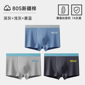 Antarctic People Mens Cotton Underwear Breathable Flat Angle Shorts Antibacterial Comfortable Sports Briefs Youth mid Waist