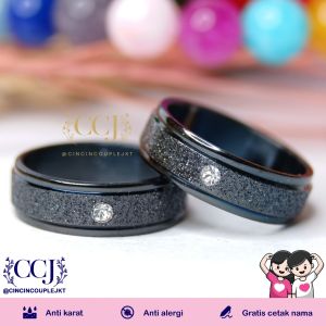 [GRATIS CETAK NAMA] Cincin Couple Titanium Anti Karat M10 | Cincin Pasangan | Cincin Hadiah | Cincin Lamaran | Cincin Tunangan | Aksesoris Pria Wanita