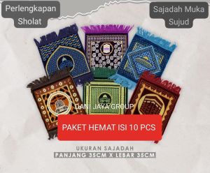 (ISI 10 Pcs) Sajadah Muka Sujud Turkish Souvenir 35x35cm