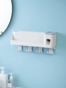 SHENAR RAK SIKAT GIGI ORGANIZER/TOOTH BRUSH HOLDER/ALAT RAK KAMAR MANDI 2 IN 1