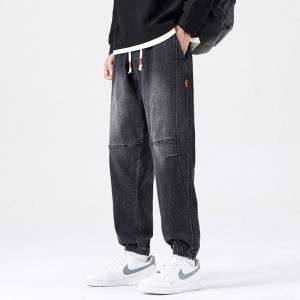 Stylish Loose Fitted Jogger Denim Pants 3/4 Length
