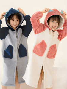 batubatu | Thick Fluffy Corals Children Robe