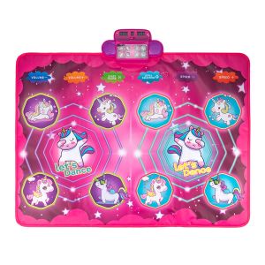 160x80cm Electronic Dance Mats Dancing Music Playmat Challenge Game for Kids Dance Pad with Single&Double Players Mode Toys Gifts