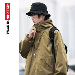 HELLO JIM Windproof and waterproof jacket For Men Cargo Hoodie Jacket 2022 New Autumn Jacket Men JA3639