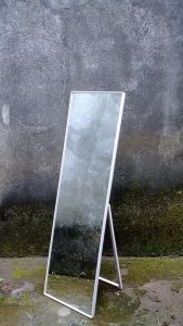 Standing mirror full body model persegi berbagai macam ukuran free packing kayu garansi