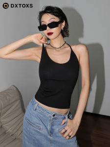 DXTOXS | Aesthetic Back Comfortable Black Outer Wear Vest With Bra Padding