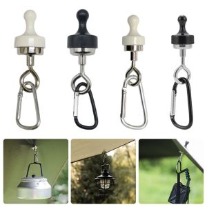 Outdoor Magnetic Hook Camping Equipment Multifunction Tent Canopy Hooks D Type Strong Magnetic Carabiner with Clips