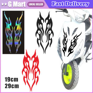 Modified Flame Car Sticker Decals - Bumper Hood Rearview Mirror Head Cover Scratch Protection Motorcycle Decorative Accessories