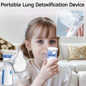 Lung Detox Handheld Nebulizer Rechargeable Three-speed Adjustable Ultrasonic Mesh Nebulizer For Kids And Adults
