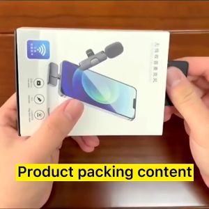 XTUGA K9 TYPE C and IOS Mini Wireless Lavalier Microphone Noise Reduction Live Selling Vlog Video Collar Clip