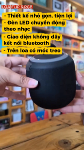 Loa Bluetooth Mini Flip6 RGB Âm Thanh Đa Chiều Sống Động Kháng Nước Nhỏ Gọn Dễ Dàng Mang Theo Đi Picnic