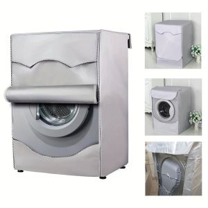 Vỏ Máy Giặt/máy Sấy Dày Dặn Bằng Nhung Chống Nắng Cách Nhiệt Chống Thấm Nước Chất Liệu Pha Trộn Họa Tiết Ca Rô Dành Cho Máy Giặt