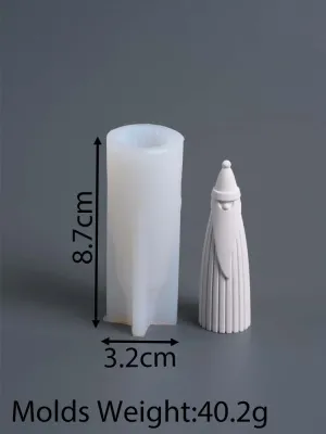 3D Cute Santa Claus Portrait Silicone Mold DIY Christmas Ornament Scented Candle Soap Molds Plaster Resin Making Xams Craft Gift