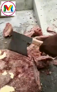JcTop 600g Heavy Duty Bone Cleaver Axe Butcher Knife Meat Chopper/ Kapak Pemotong Tulang Daging