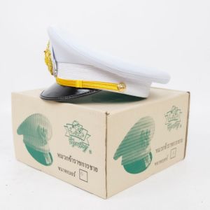 หมวกราชการชาย ขาวและสีกากี สินค้าพร้อมจัดส่งนะค่ะ ตราหน้าสิงห์และหน้าครุฑ มีทั้งแบบปักดิ้นและโลหะ สง่างาม สมเกียรติ