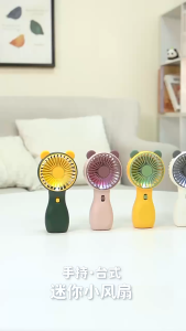 Quạt Mini Cầm Tay Di Động Luofengyuan Toy Store có Đèn LED Kèm Sạc USB và Dây Đeo Cổ Tiện Dụng