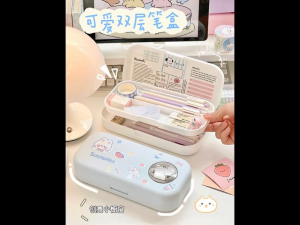 Hộp Bút 3D Hoạt Hình Hai Tầng Dễ Thương – Hộp Đựng Bút Phong Cách Đơn Giản Mới Nhất 2025