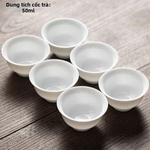 PUQI | Bộ Tách Trà Gốm Ngọc Bích 6 Cái