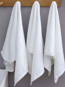 Khăn Mặt Bằng Cotton Nguyên Chất Mềm Mại Thấm Hút Khăn Dùng Tại Nhà Khách Sạn Nhà Tắm Spa Logo Dài 35cm Rộng 75cm