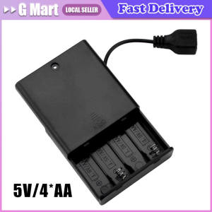 4 X AA USB Battery Box For 5V LED Strip Lights USB Mini Power Supply Battery Box With Cover And Switch