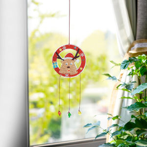 other | 1 Piece Diamond Painting set double-sided wind chimes Christmas pattern acrylic Material suitable for Christmas day party gi