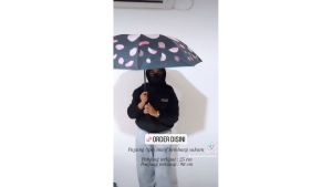 Payung Lipat 3 Nagoya NF 453 Motif kembang Sakura