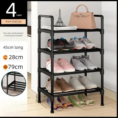 1PC Simple Shoe Rack Metal Shoe Shelf Footwear Shoe Rack Living Room Space Saving Shoes Organizer Stand Holder Black Shoe Shelf